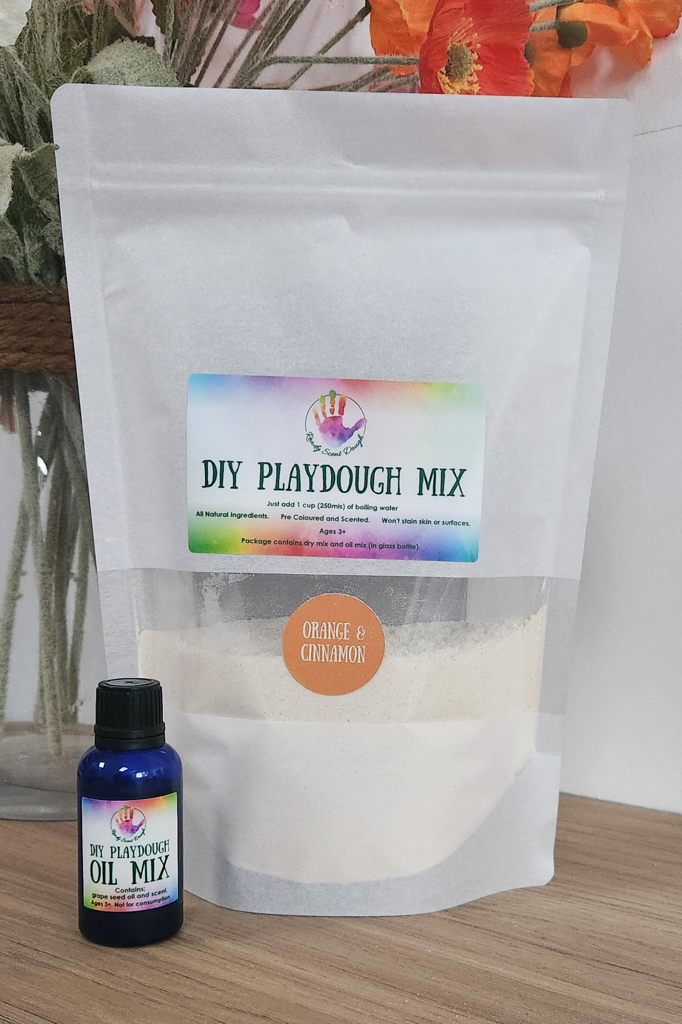Orange and Cinnamon DIY Playdough Mix