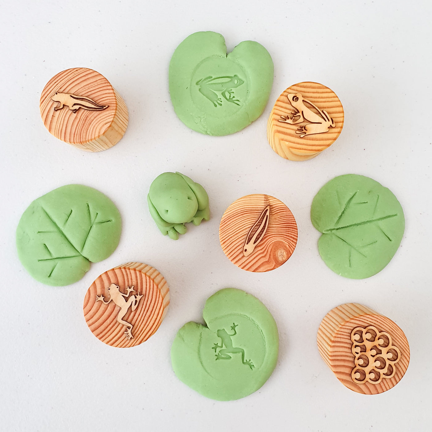 Frog Lifecycle Dough Stamps