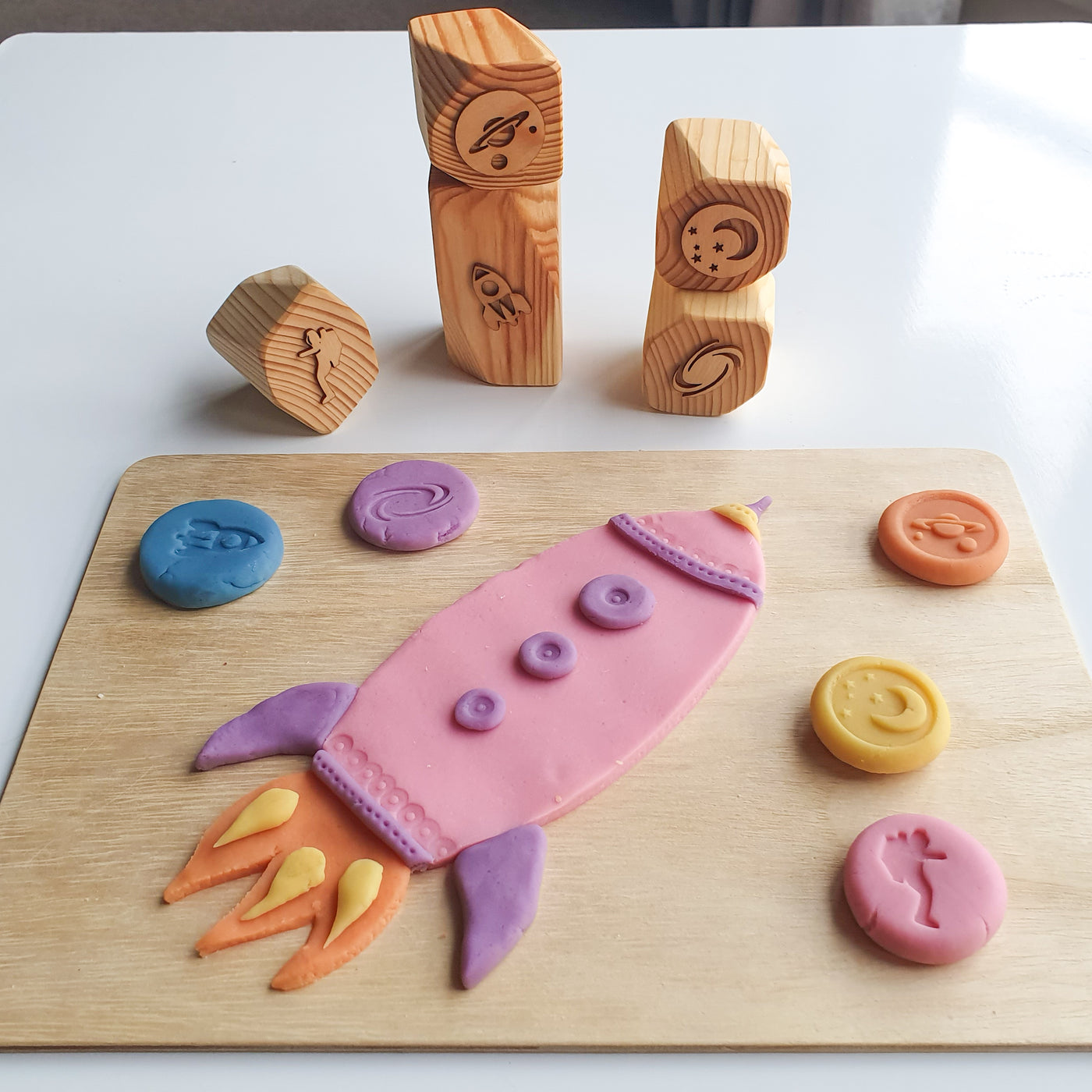 Space Playdough Stamps